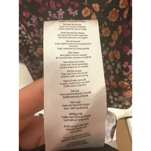 ASOS The Frolic Square Neck Midi Tea Dress With Mesh Sleeves Ditsy Floral Size 6 - Picture 13 of 13